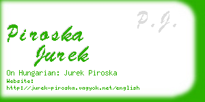 piroska jurek business card